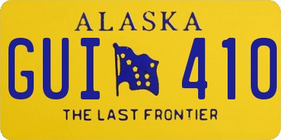AK license plate GUI410