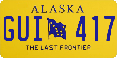 AK license plate GUI417