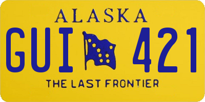 AK license plate GUI421