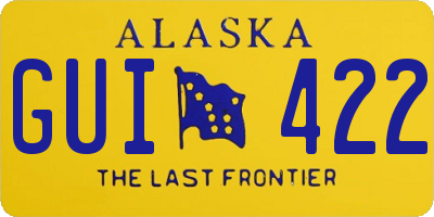 AK license plate GUI422