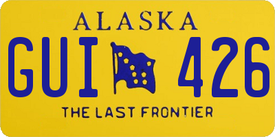 AK license plate GUI426
