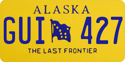 AK license plate GUI427