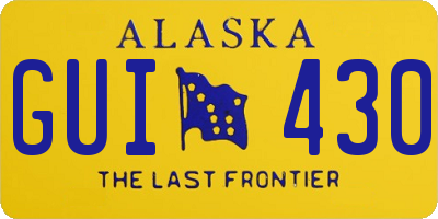 AK license plate GUI430