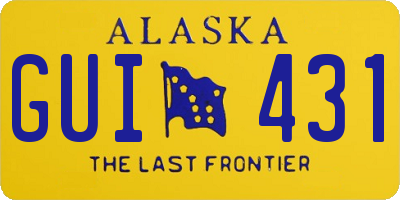 AK license plate GUI431