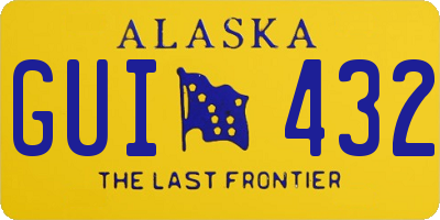 AK license plate GUI432