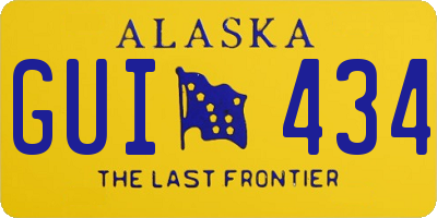 AK license plate GUI434