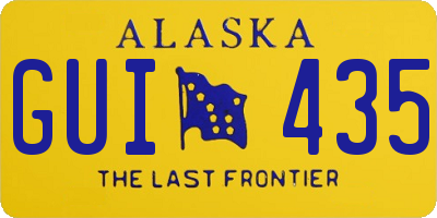 AK license plate GUI435