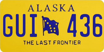 AK license plate GUI436