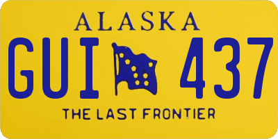 AK license plate GUI437