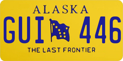 AK license plate GUI446