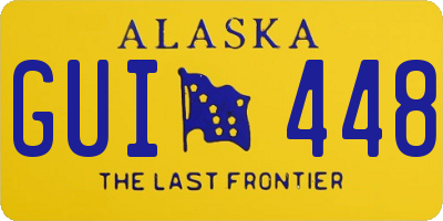 AK license plate GUI448