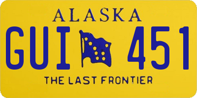 AK license plate GUI451