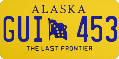 AK license plate GUI453