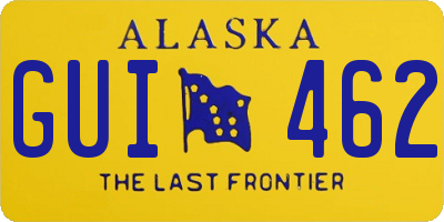 AK license plate GUI462