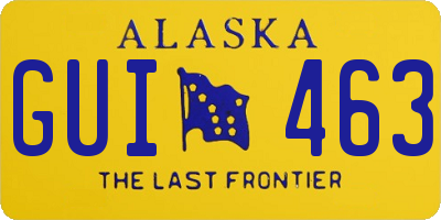 AK license plate GUI463