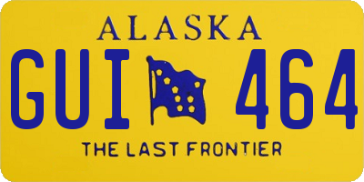 AK license plate GUI464