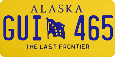 AK license plate GUI465