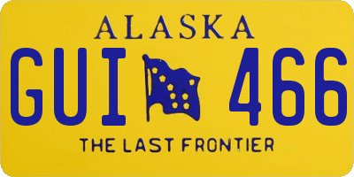 AK license plate GUI466