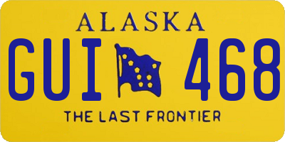 AK license plate GUI468