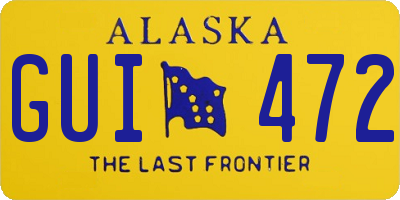 AK license plate GUI472