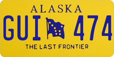 AK license plate GUI474