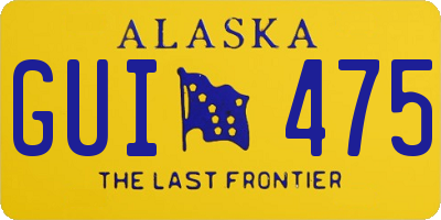 AK license plate GUI475