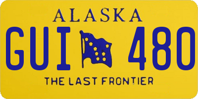 AK license plate GUI480