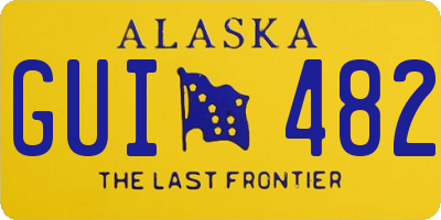AK license plate GUI482