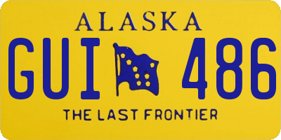 AK license plate GUI486