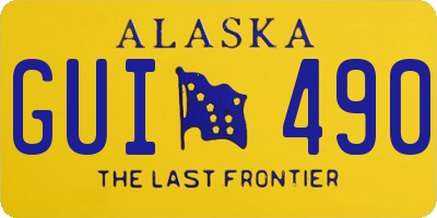 AK license plate GUI490