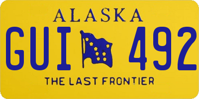 AK license plate GUI492