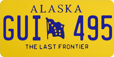 AK license plate GUI495