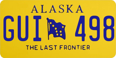 AK license plate GUI498