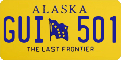 AK license plate GUI501