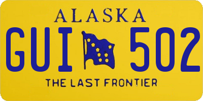 AK license plate GUI502
