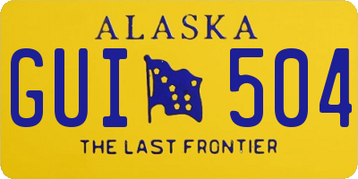 AK license plate GUI504