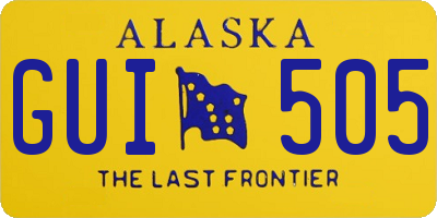 AK license plate GUI505