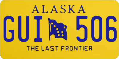 AK license plate GUI506