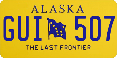 AK license plate GUI507