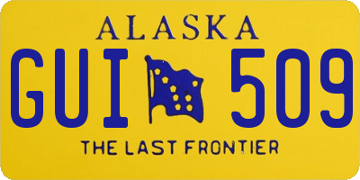 AK license plate GUI509