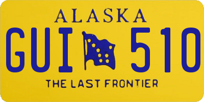 AK license plate GUI510