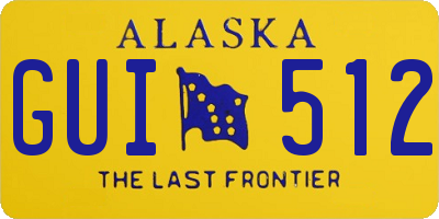 AK license plate GUI512