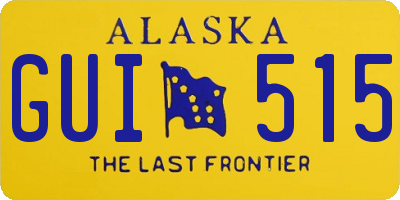 AK license plate GUI515