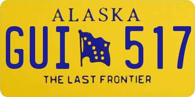 AK license plate GUI517