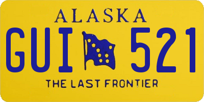 AK license plate GUI521
