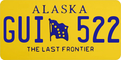 AK license plate GUI522