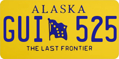 AK license plate GUI525