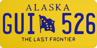 AK license plate GUI526