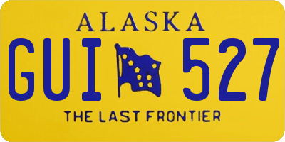 AK license plate GUI527