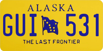 AK license plate GUI531